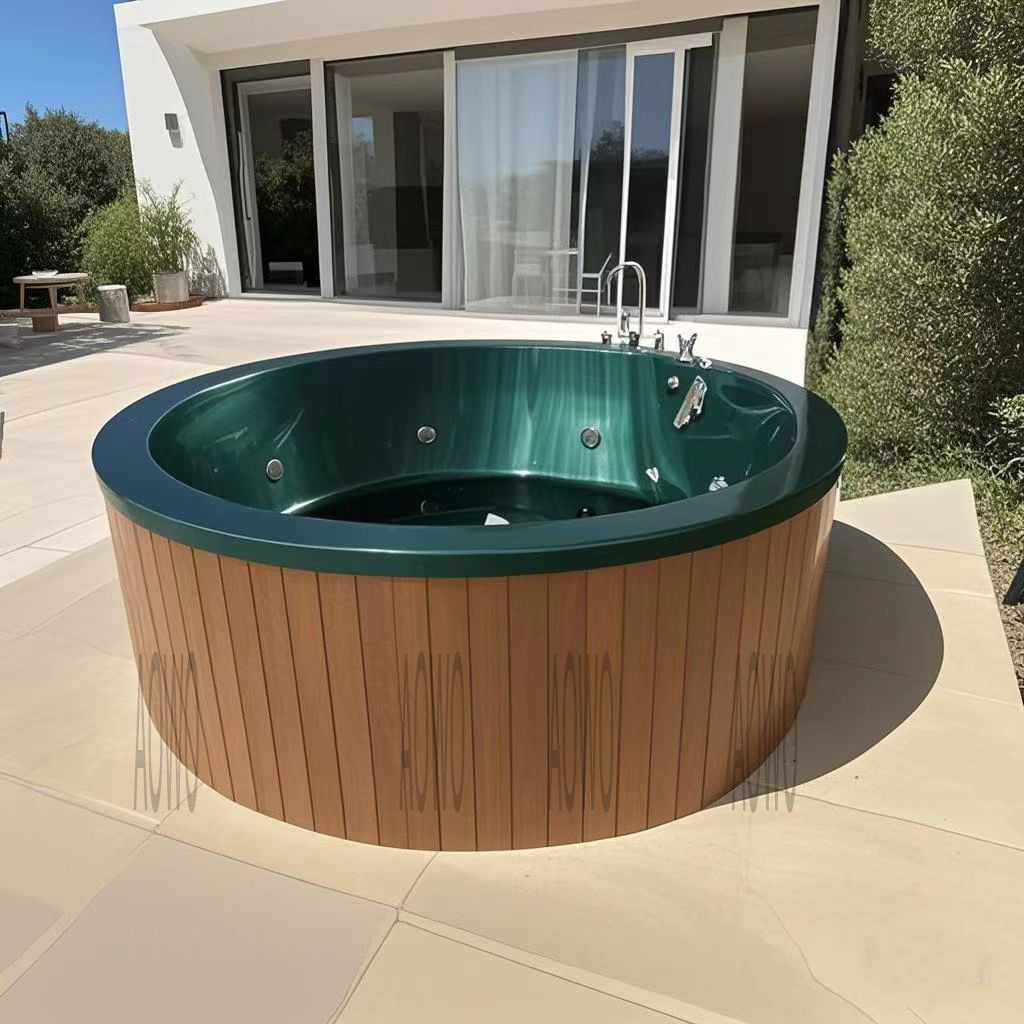 Smart Garden Outdoor - Jacuzzi Exterior, Piscina de Hidromasaje Redonda,