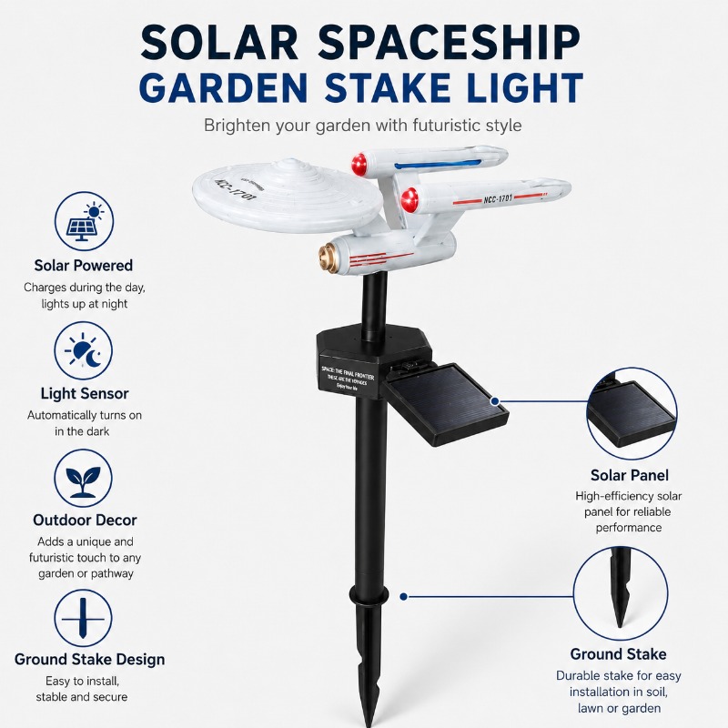 Smart Garden Light Camera - Lámpara Solar para Jardín con Forma