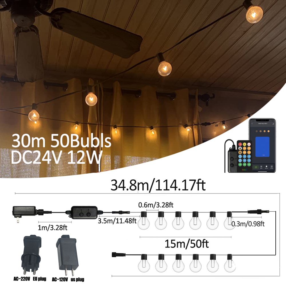 Smart Garden Outdoor - Luces LED Inteligentes G40 para Exteriores,