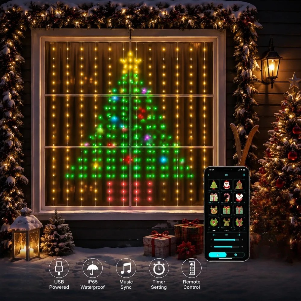 Luces LED de cortina de píxele - Smart Garden Outdoor reseña y precio