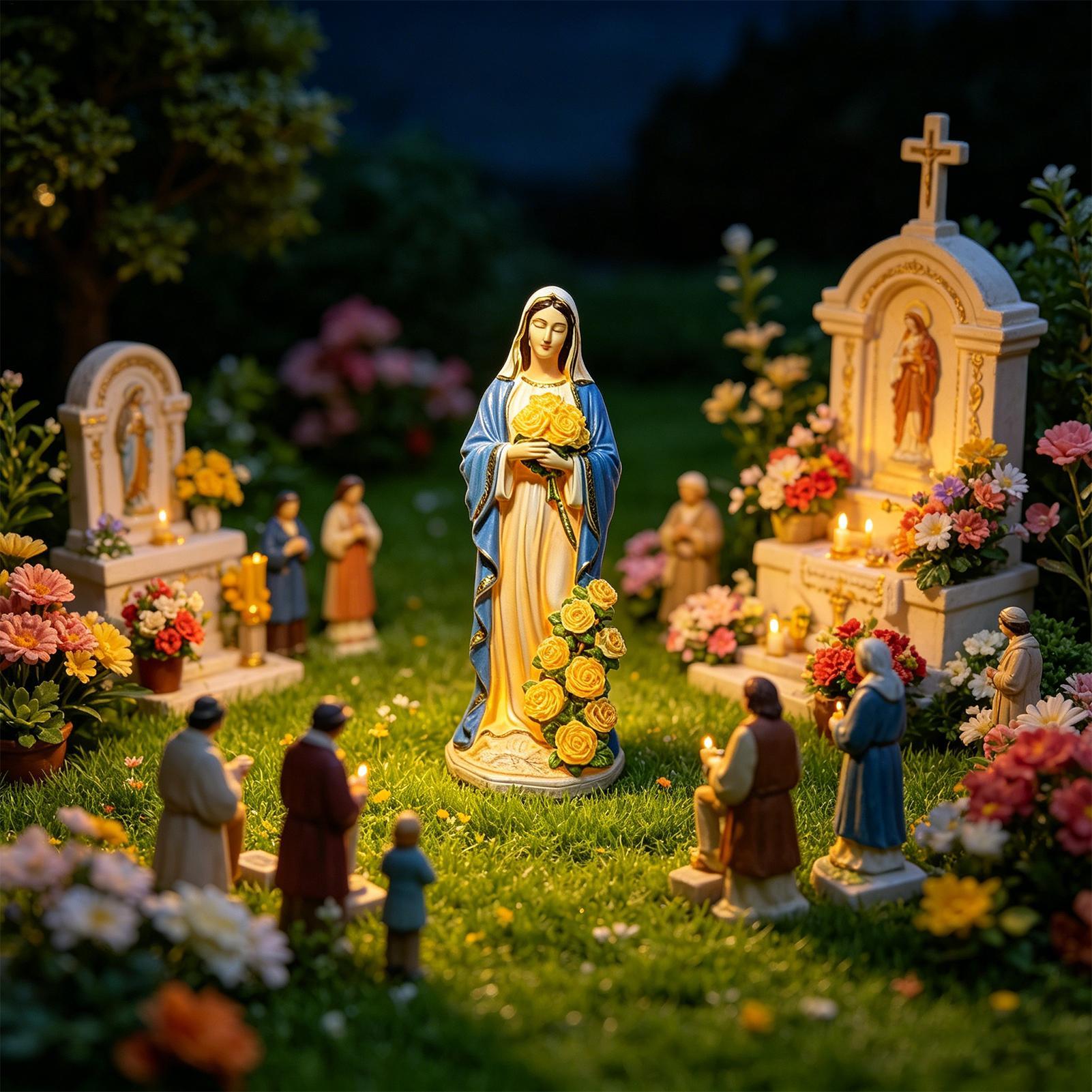 Estatua solar de la Virgen Mar - Smart Zen Garden reseña y precio