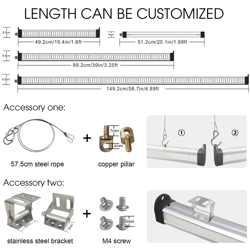 Luz LED de espectro completo p - Led Plant Light Strip reseña y precio