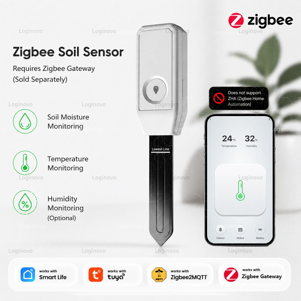 Sensor de suelo Zigbee, Detect - Smart Garden Home Assistant reseña y precio