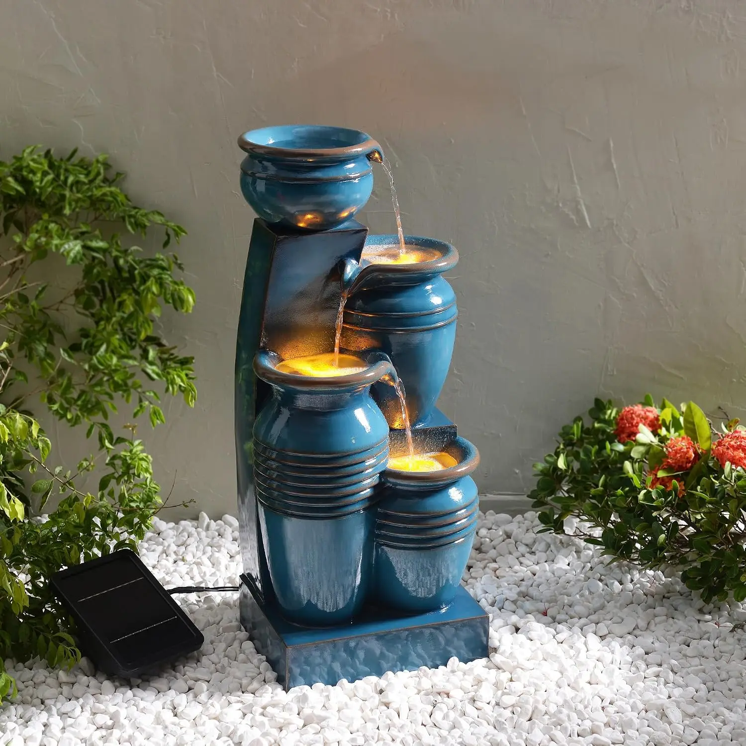 Fuente de agua solar en cascad - Smart Zen Garden reseña y precio