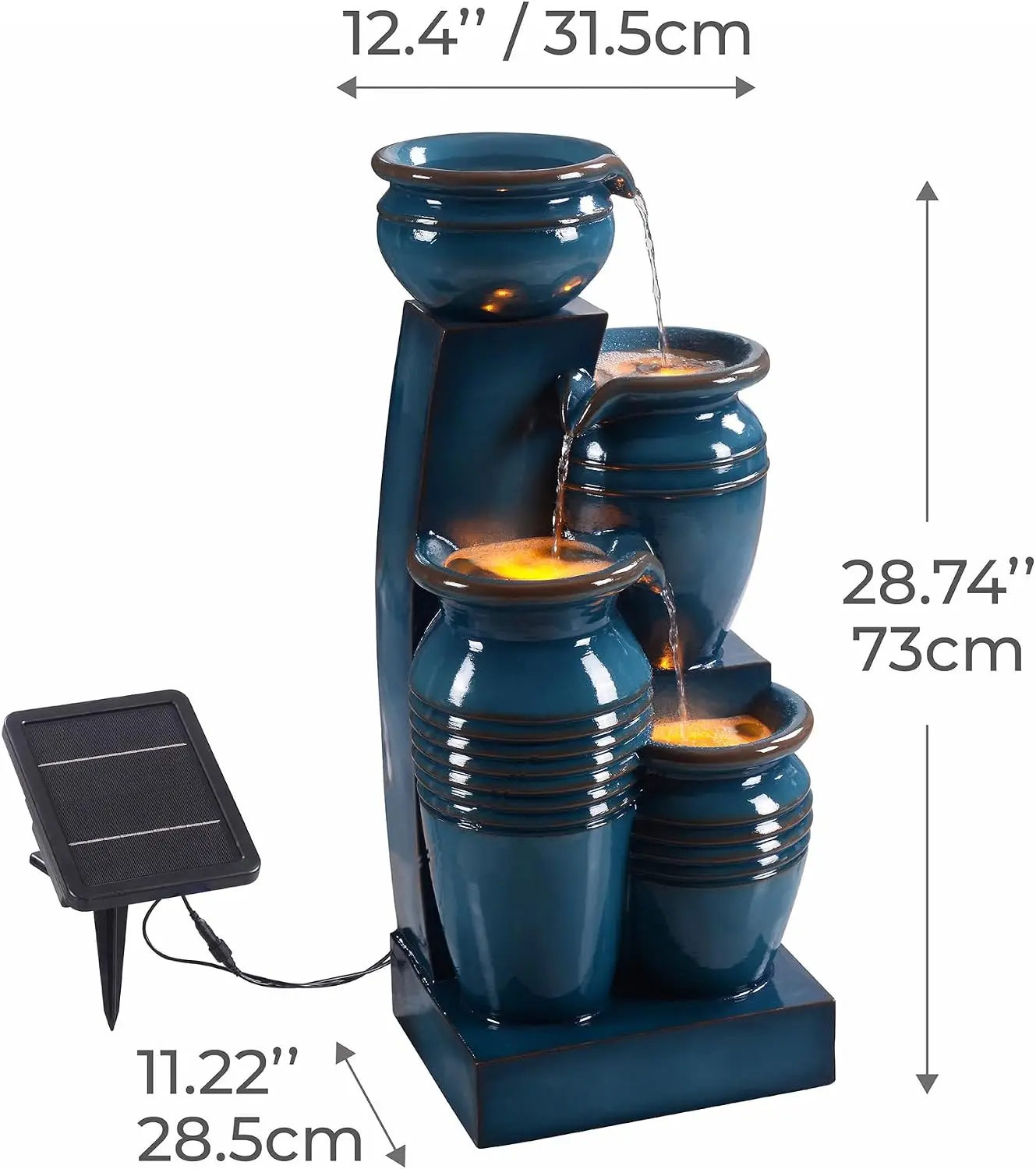 Fuente de agua solar en cascad - Smart Zen Garden reseña y precio
