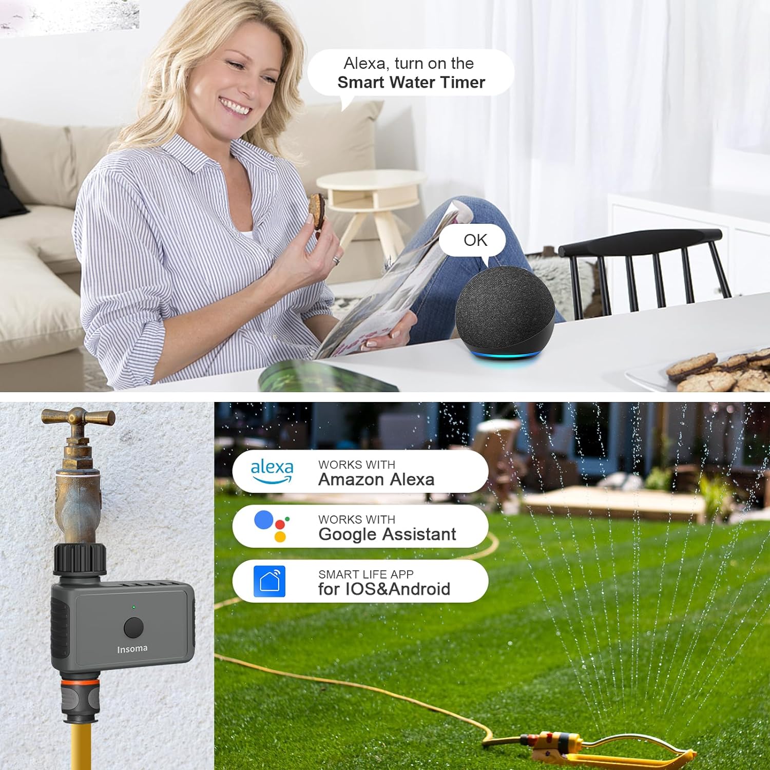 Insoma Wifi temporizador autom - Smart Garden Monitoring System reseña y precio